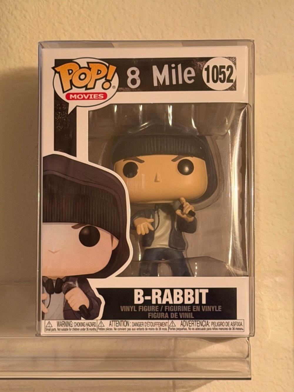 Movies 8 Mile B-Rabbit #1052 Funko Pop. Pop protector included.